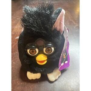 Vintage Furby Buddies "Sleep Good" Black Plush Bean Bag 1999 Tiger